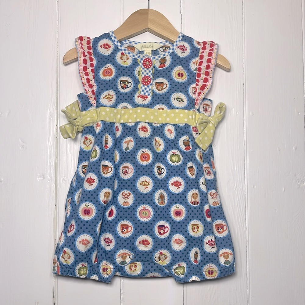 MATILDA JANE Side Tie Apple Tea Romper Bubble